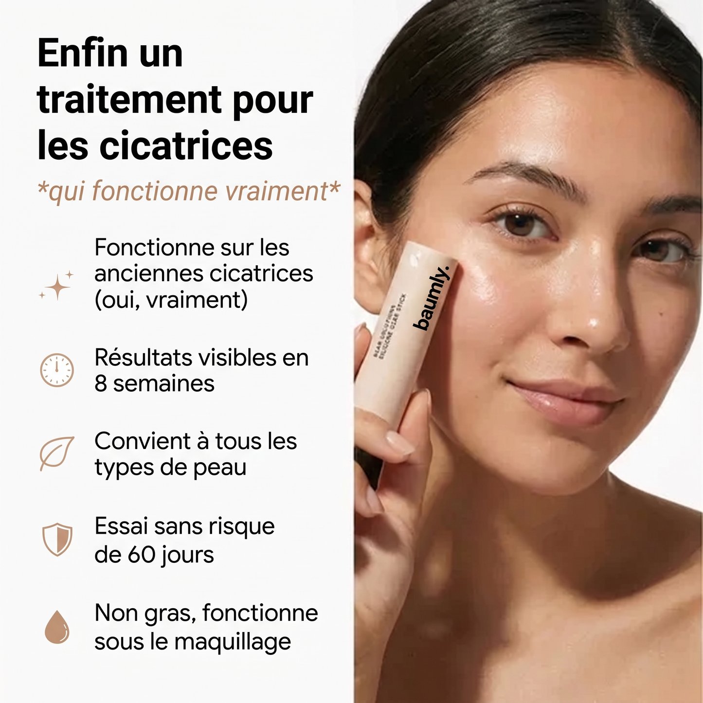 Stick clinique réparateur de cicatrices d'acné